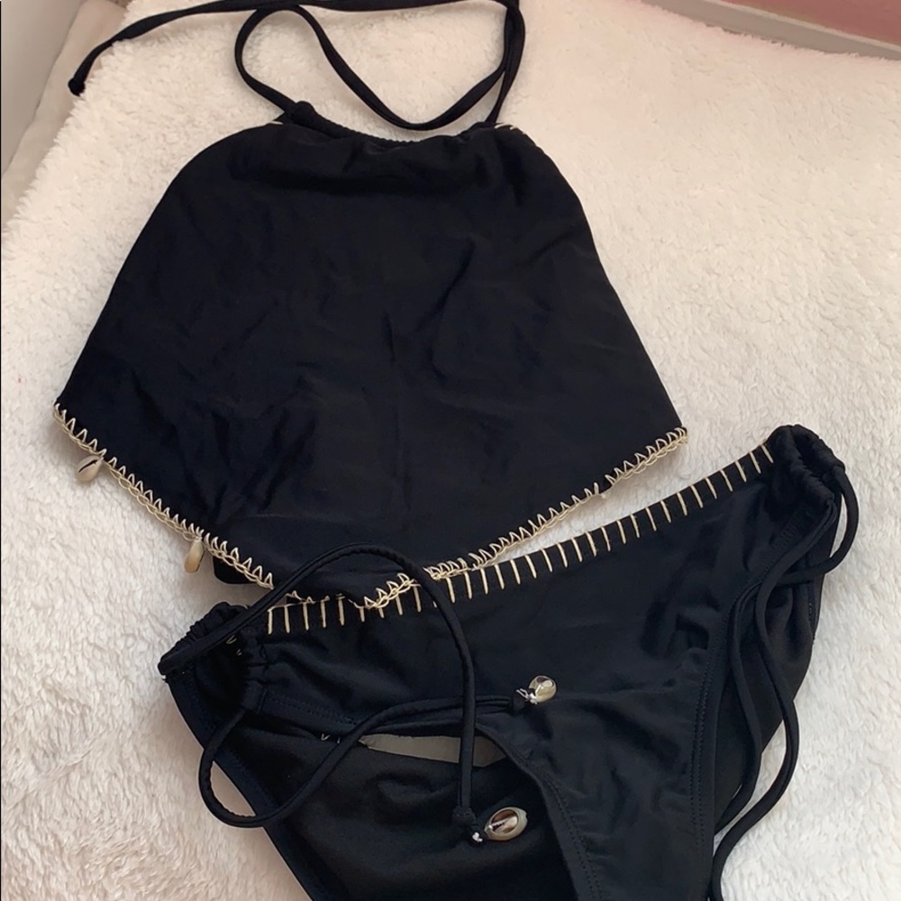 girls size 14 black bikini